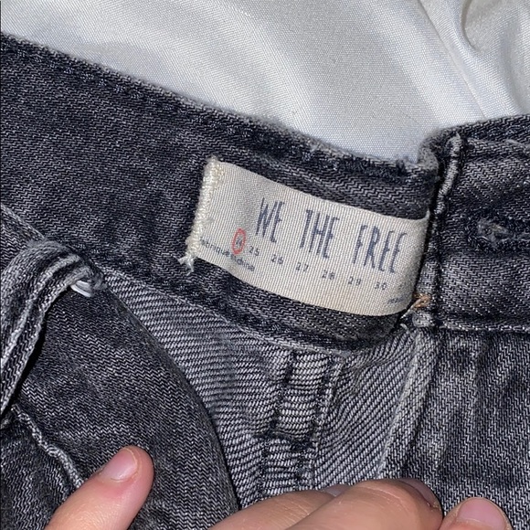 FP washed black jean shorts distressed - Picture 3 of 3